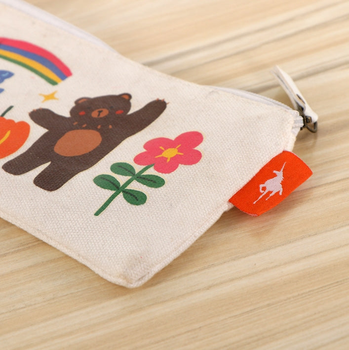 Custom Logo Cute canvas chain pencil bag | Premium Corporate Gifts and Custom Gifts