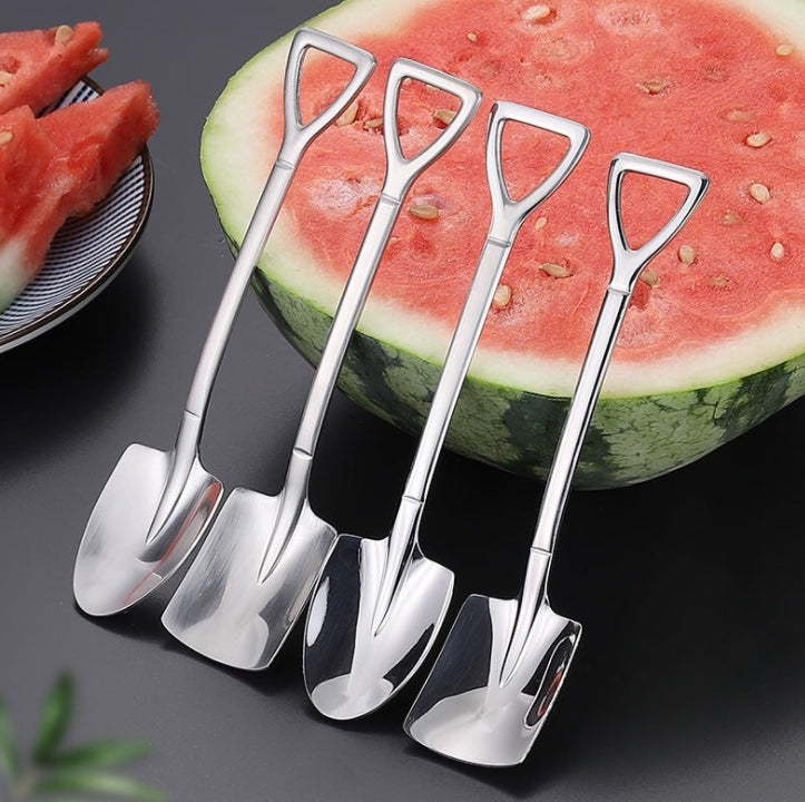 Custom Logo Shovel-shaped dessert spoon | Premium Corporate Gifts and Custom Gifts