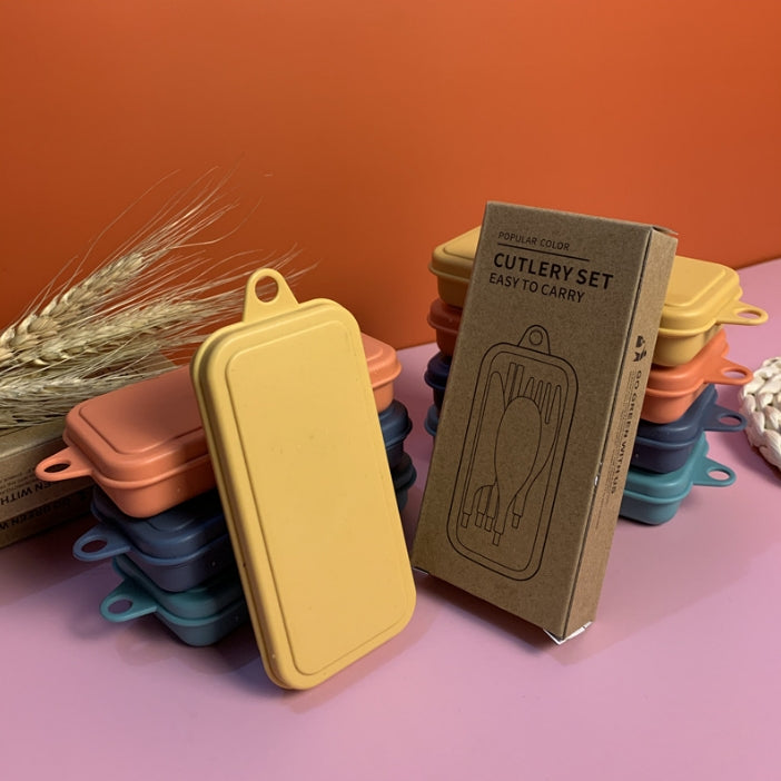 Custom Logo Eco-friendly Wheat Tableware Storage Four-Piece Set | Premium Corporate Gifts and Custom Gifts