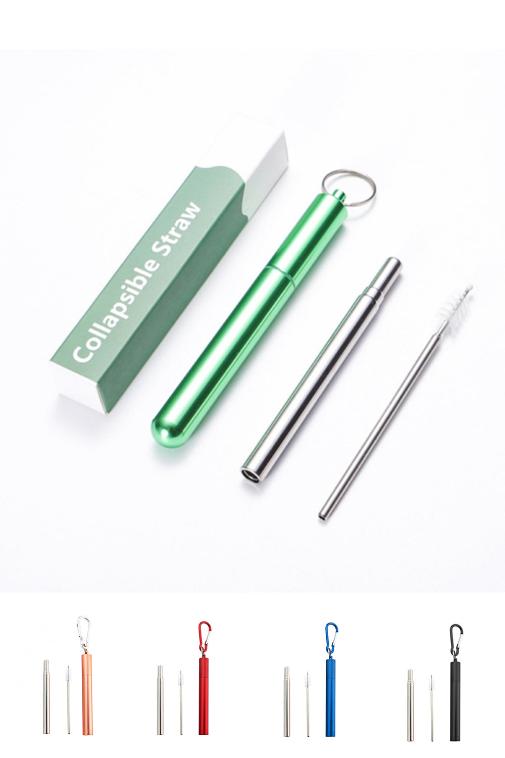 Custom Logo 304 Stainless Steel Telescopic Straw Set | Premium Corporate Gifts and Custom Gifts