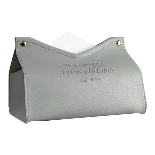 Custom Logo Textured thick leather tissue paper box | Premium Corporate Gifts and Custom Gifts