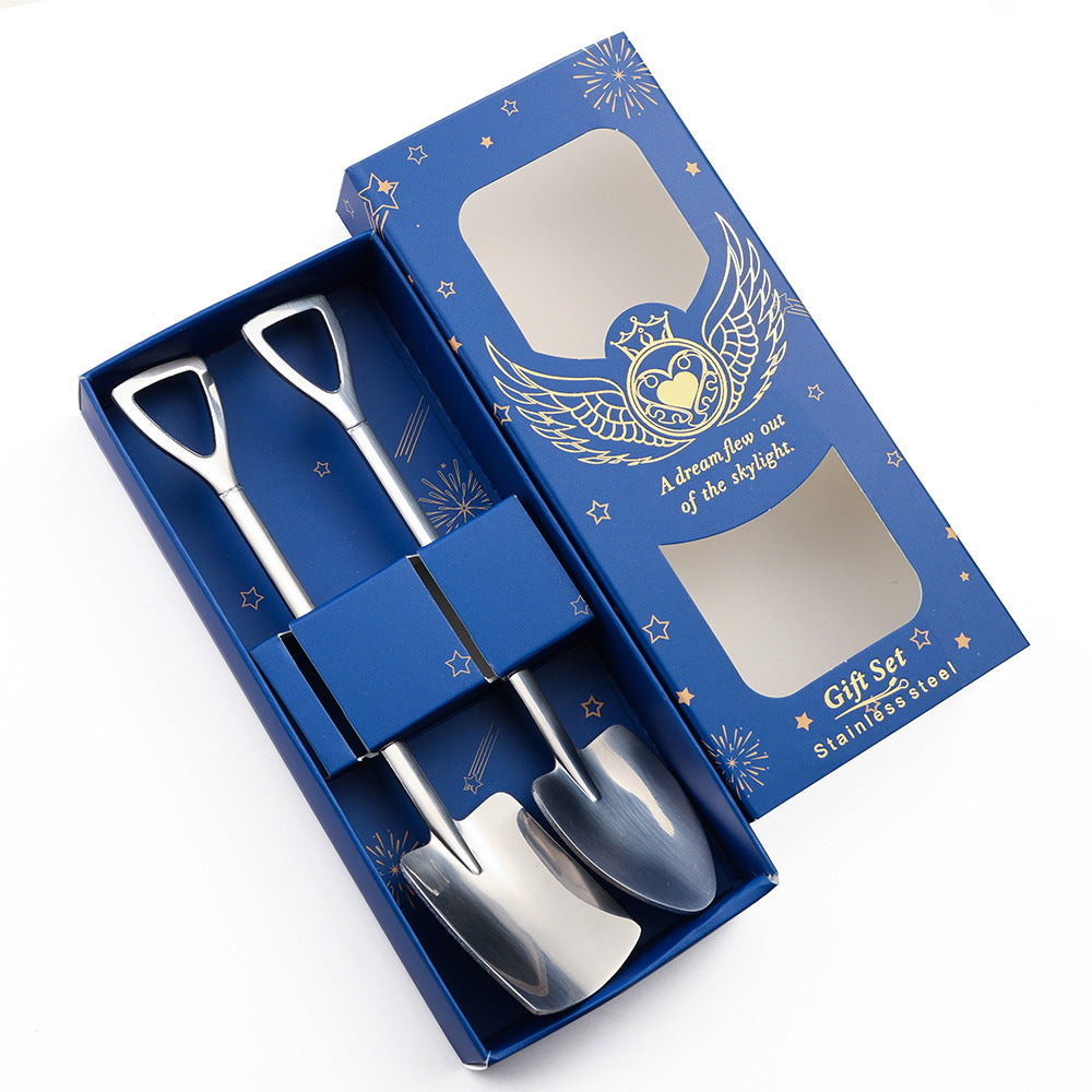 Custom Logo 2-Piece Shovel-Style Spoon Set | Premium Corporate Gifts and Custom Gifts