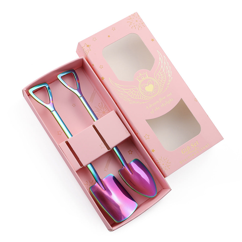 Custom Logo 2-Piece Shovel-Style Spoon Set | Premium Corporate Gifts and Custom Gifts