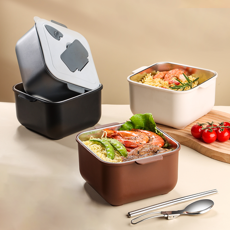 Custom Logo  304 Stainless Steel Portable Deepening Instant Noodle Bento Box | Premium Corporate Gifts and Custom Gifts