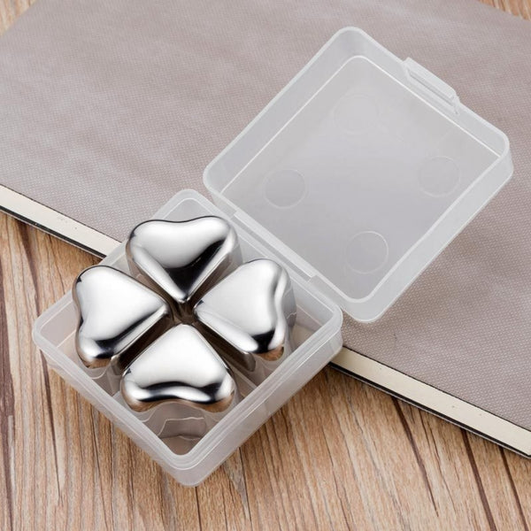 Custom Logo Heart-shaped stainless steel quick-frozen ice cubes | Premium Corporate Gifts and Custom Gifts