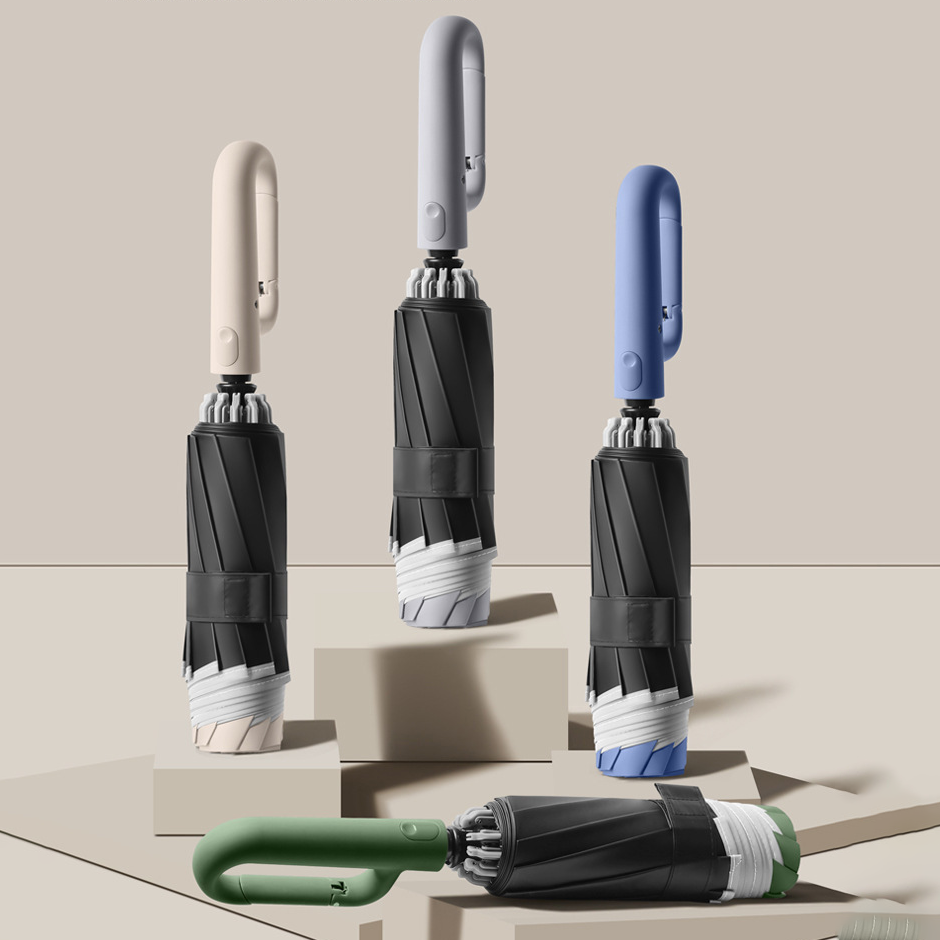 Custom Logo Automatic Reverse Ring Folding Umbrella | Premium Corporate Gifts and Custom Gifts