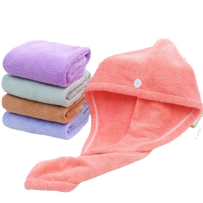 Custom Logo Coral velvet dry hair shower cap | Premium Corporate Gifts and Custom Gifts