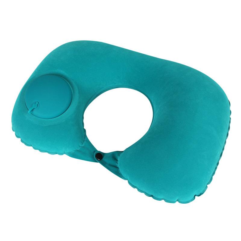 Custom Logo Press-type inflatable neck pillow (flocking) | Premium Corporate Gifts and Custom Gifts