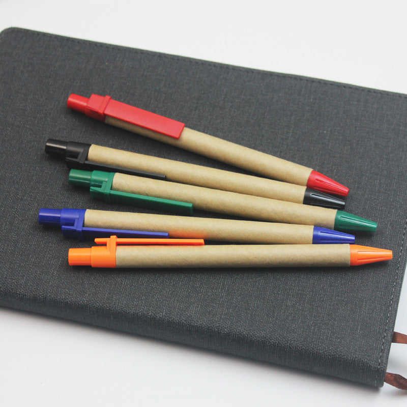 Custom Logo Environmentally Friendly Pressed Kraft Paper Advertising Pen | Premium Corporate Gifts and Custom Gifts