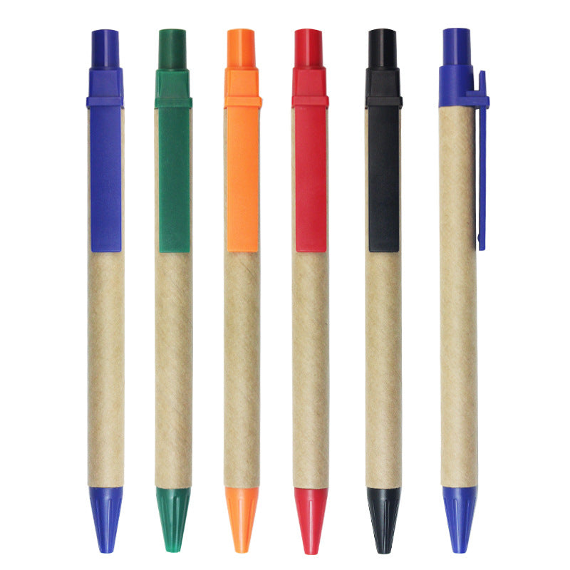 Custom Logo Environmentally Friendly Pressed Kraft Paper Advertising Pen | Premium Corporate Gifts and Custom Gifts