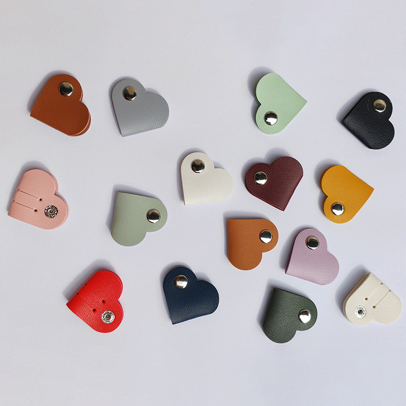 Custom Logo leather heart cable organizer | Premium Corporate Gifts and Custom Gifts