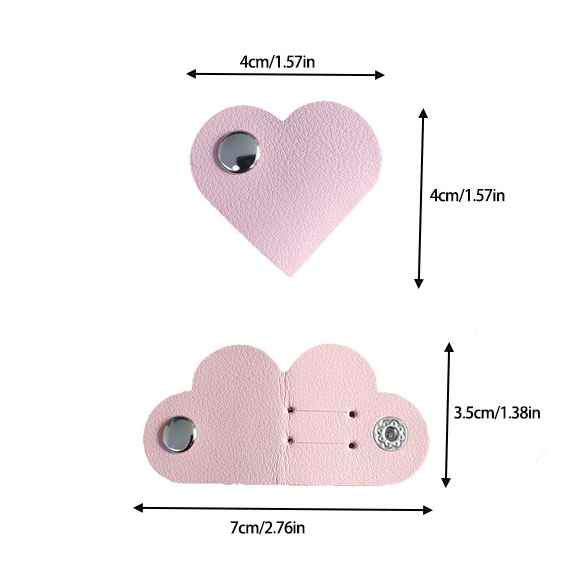 Custom Logo leather heart cable organizer | Premium Corporate Gifts and Custom Gifts