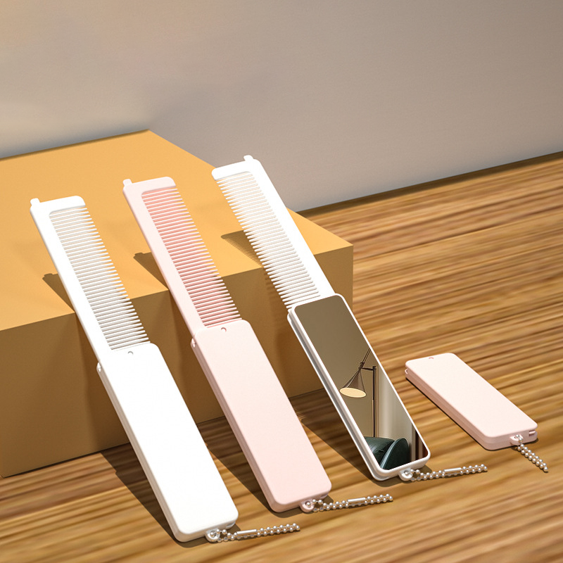 Custom Logo Mini Portable 2-in-1 Foldable Mirror Comb | Premium Corporate Gifts and Custom Gifts