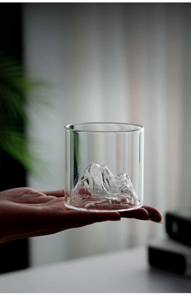 Custom Logo Textured Guanshan Glass Cup | Premium Corporate Gifts and Custom Gifts