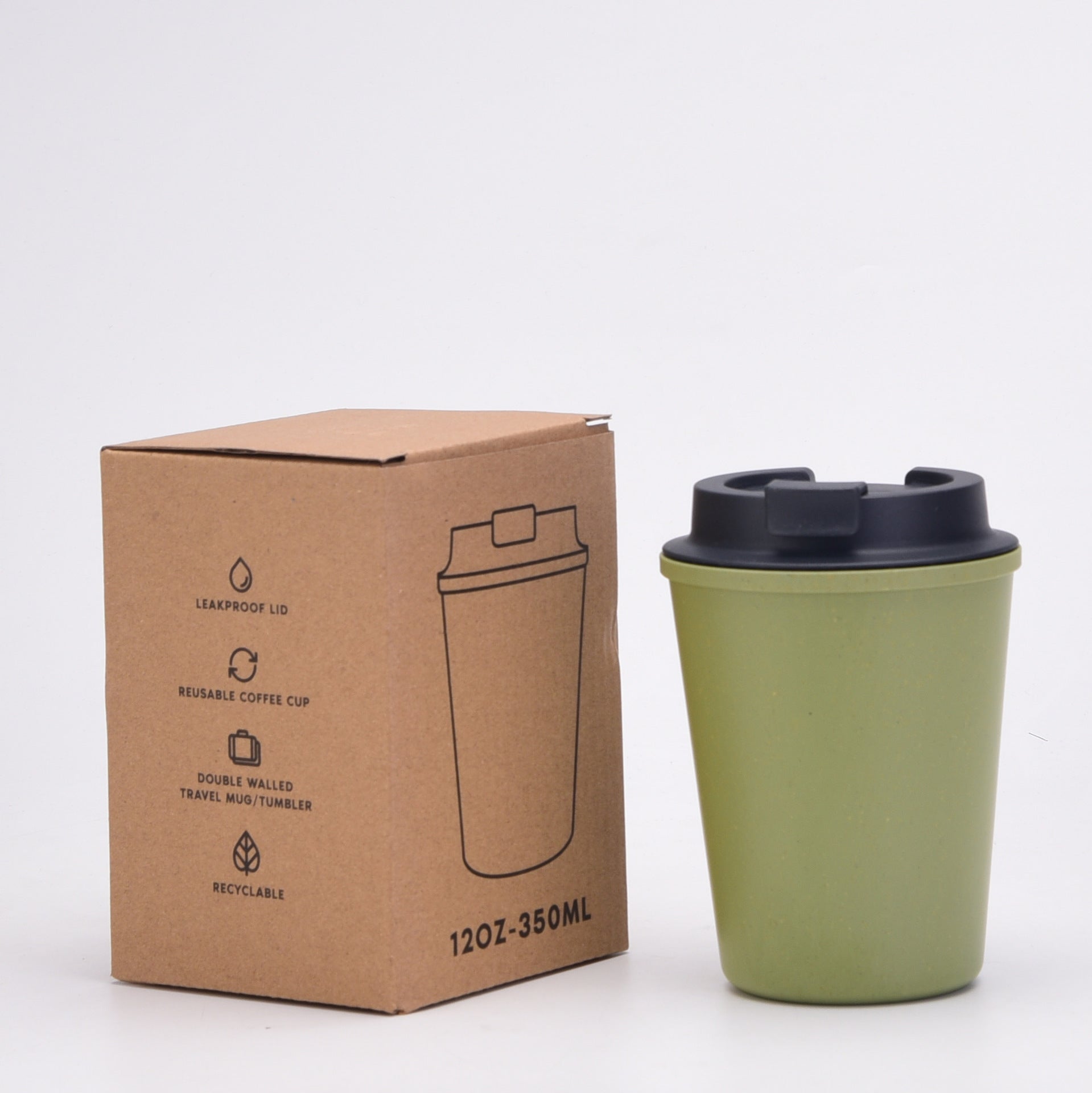 Custom Logo Eco-friendly Wheat Double Double-Layer Coffee Eco-friendly Cup | Premium Corporate Gifts and Custom Gifts