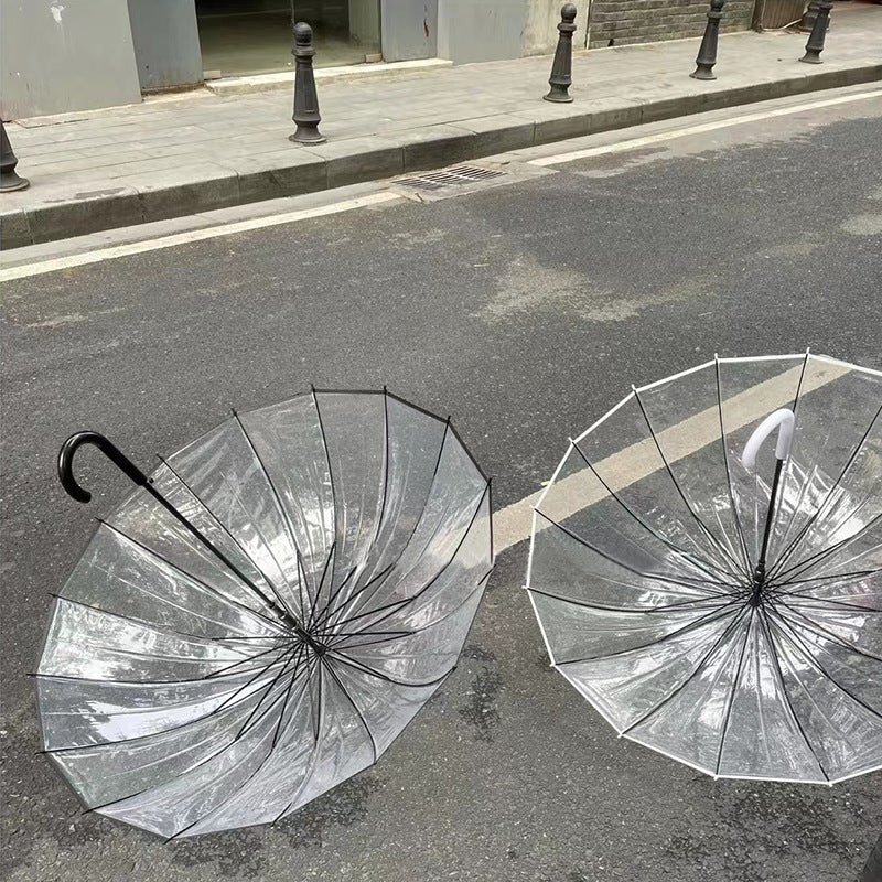 Custom Logo Transparent Hemmed Umbrella | Premium Corporate Gifts and Custom Gifts