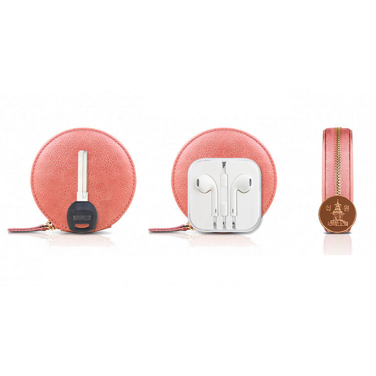 Custom Logo PU Leather Round Coin Purse | Premium Corporate Gifts and Custom Gifts