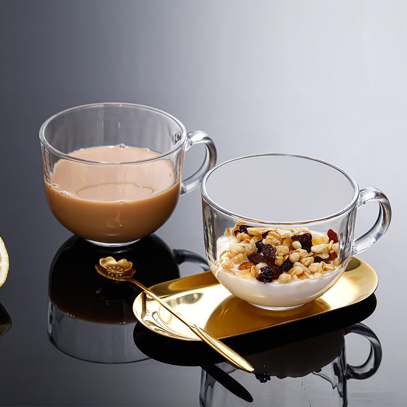 Custom Logo Glass Arc Milk Coffee Cup | Premium Corporate Gifts and Custom Gifts