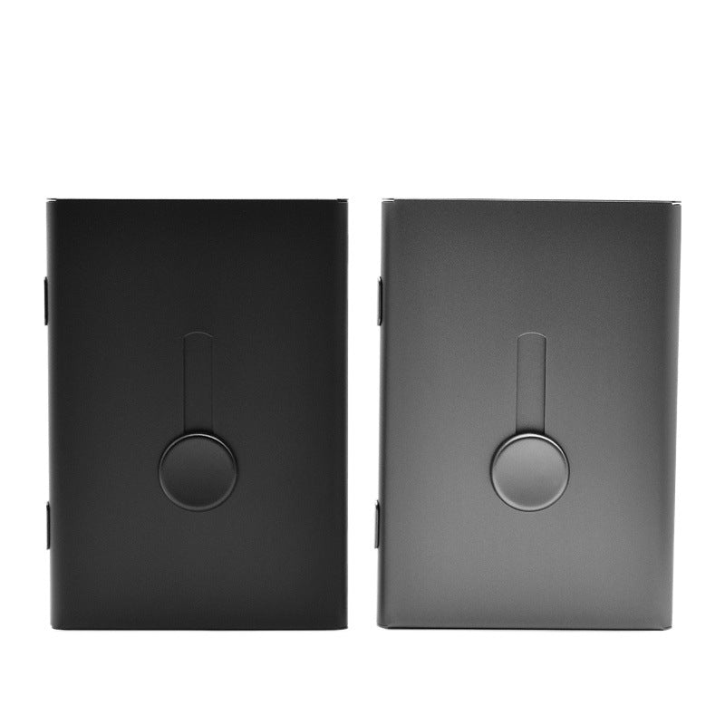 Custom Logo Aluminum Alloy Push-Behind Business Card Box | Premium Corporate Gifts and Custom Gifts