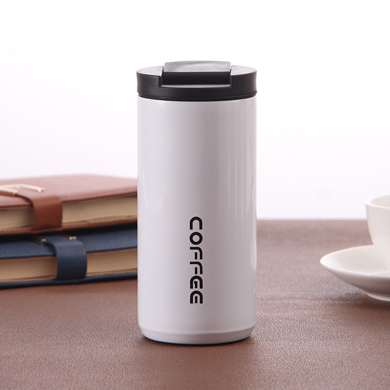 Custom Logo Double-layer direct drinking coffee cup car leisure thermos cup | Premium Corporate Gifts and Custom Gifts