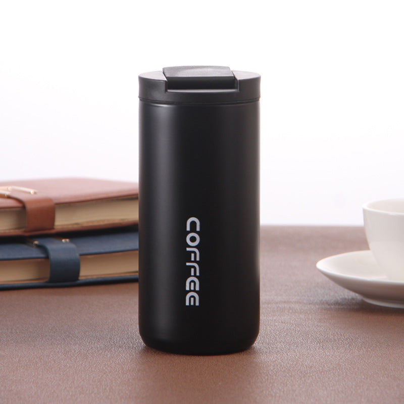 Custom Logo Double-layer direct drinking coffee cup car leisure thermos cup | Premium Corporate Gifts and Custom Gifts