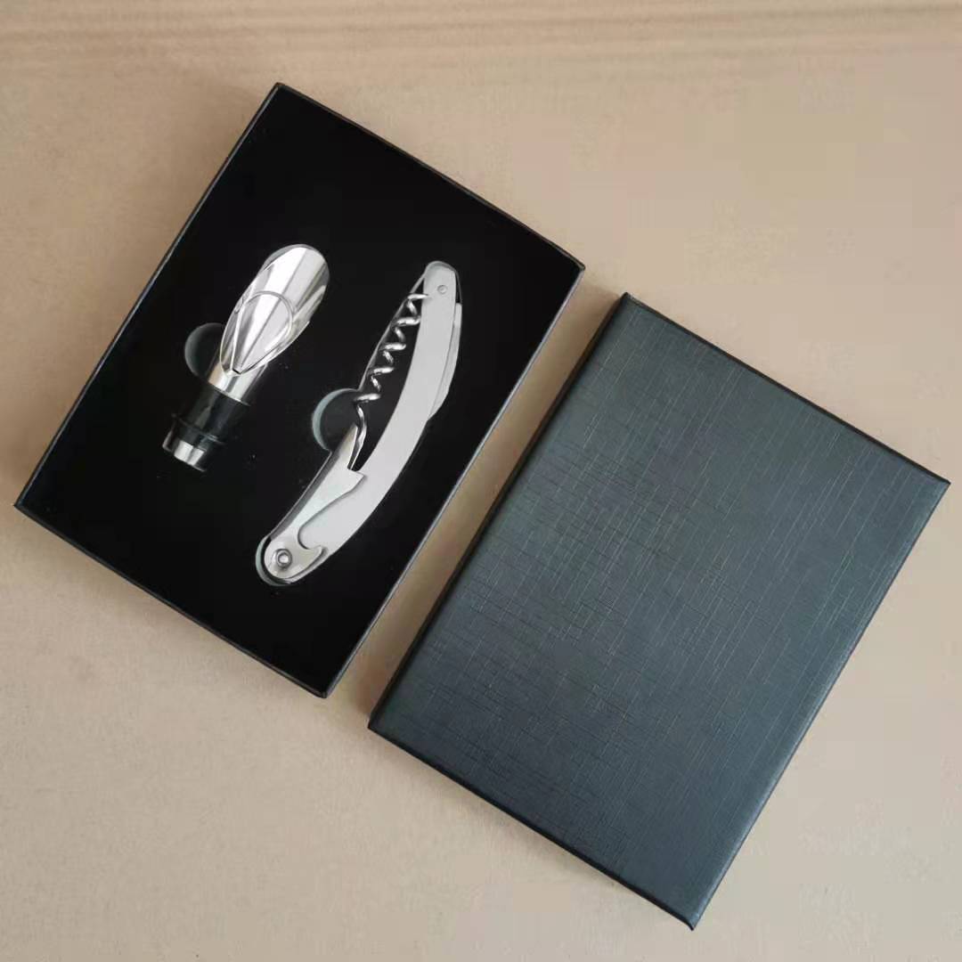 Custom Logo Red wine corkscrew two-piece gift box | Premium Corporate Gifts and Custom Gifts