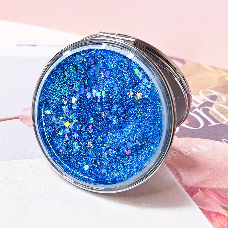 Custom Logo Sequin Quicksand Mirror | Premium Corporate Gifts and Custom Gifts