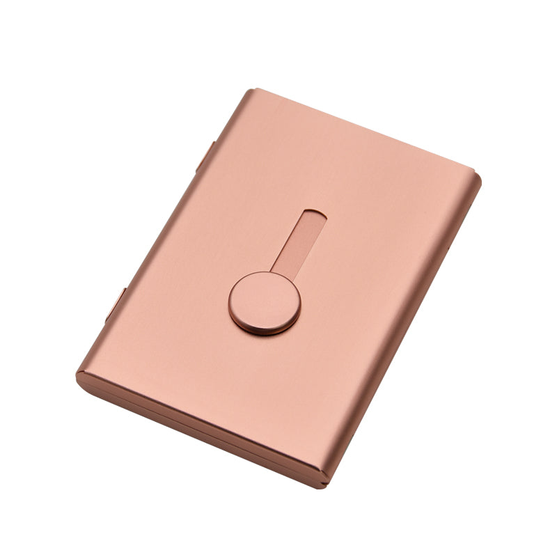 Custom Logo Aluminum Alloy Push-Behind Business Card Box | Premium Corporate Gifts and Custom Gifts