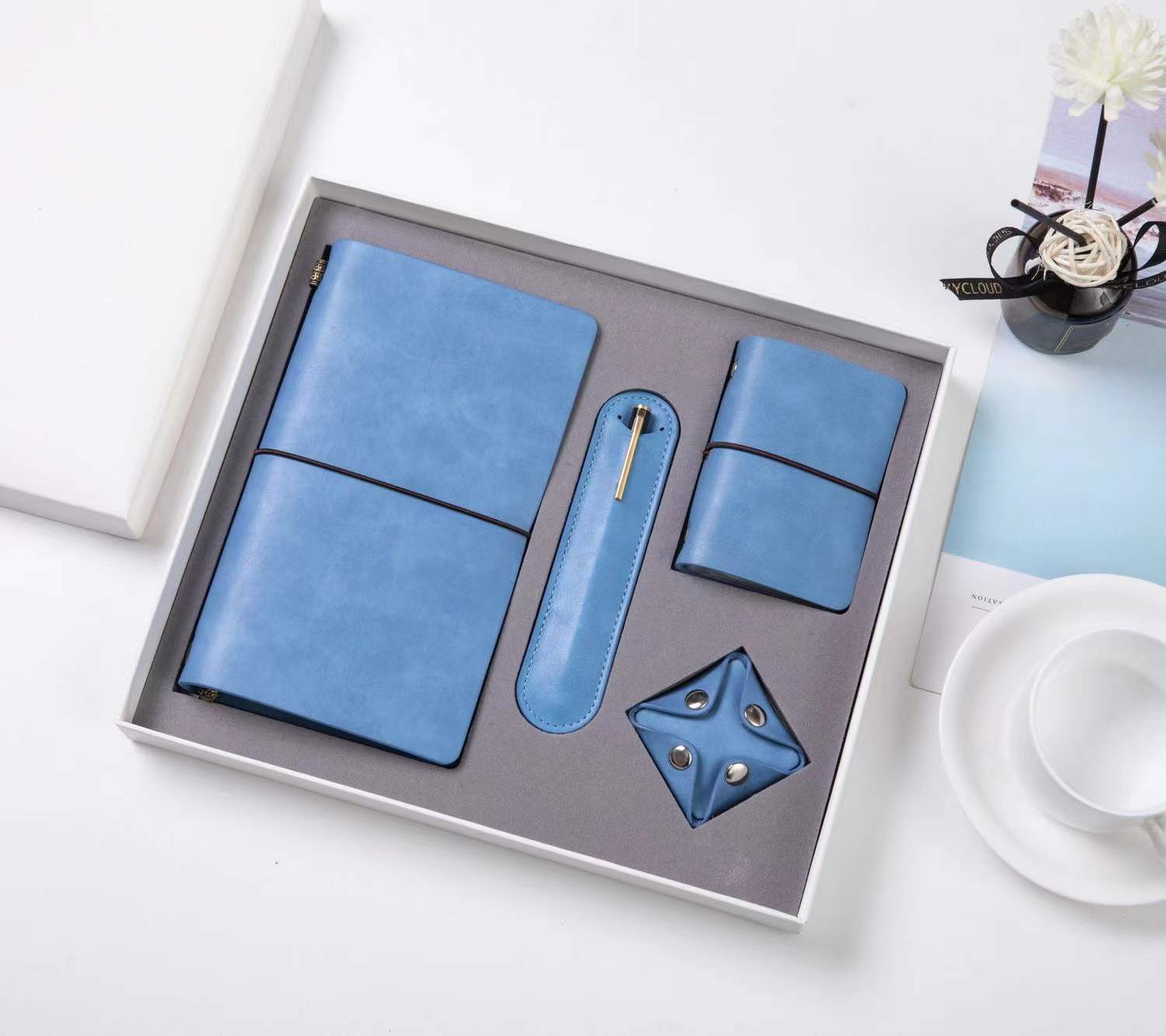 Custom Logo Fresh Ledger Coin Purse Gift Box | Premium Corporate Gifts and Custom Gifts