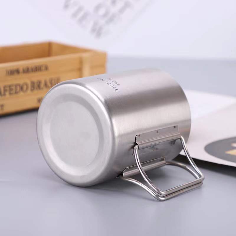 Custom Logo Textured stainless steel camping coffee cup | Premium Corporate Gifts and Custom Gifts