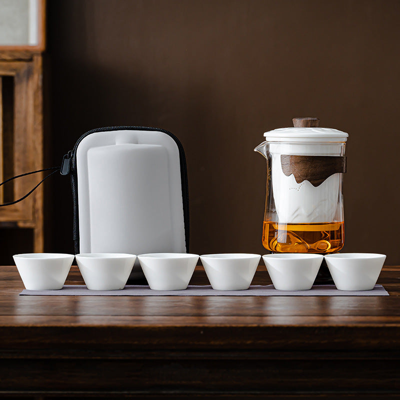 Custom Logo Golden Jade Full Hall Travel Tea Set | Premium Corporate Gifts and Custom Gifts
