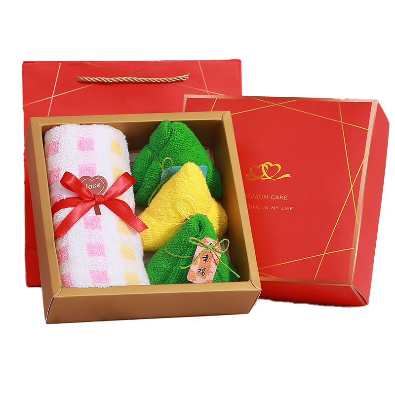 Custom Logo Zongzi-shaped towel gift box | Premium Corporate Gifts and Custom Gifts
