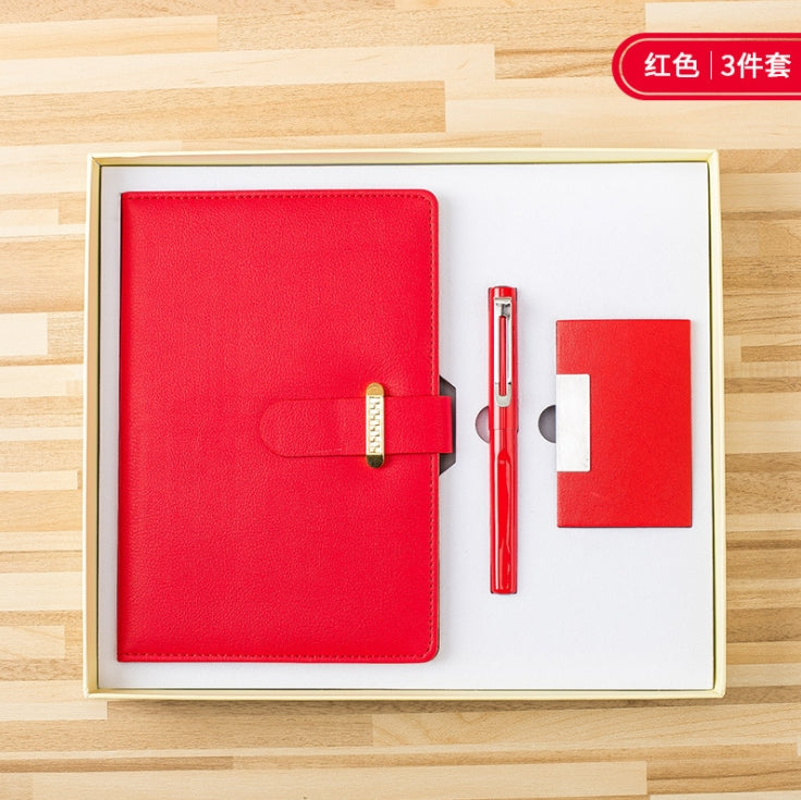 Custom Logo Business Notebook & Business Card Holder 3-Piece Set Gift Box | Premium Corporate Gifts and Custom Gifts