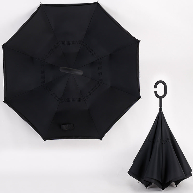 Custom Logo Rainbow Non-Dripping Reverse Umbrella | Premium Corporate Gifts and Custom Gifts