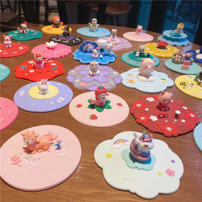 Custom Logo Customizable silicone-shaped cup lids | Premium Corporate Gifts and Custom Gifts