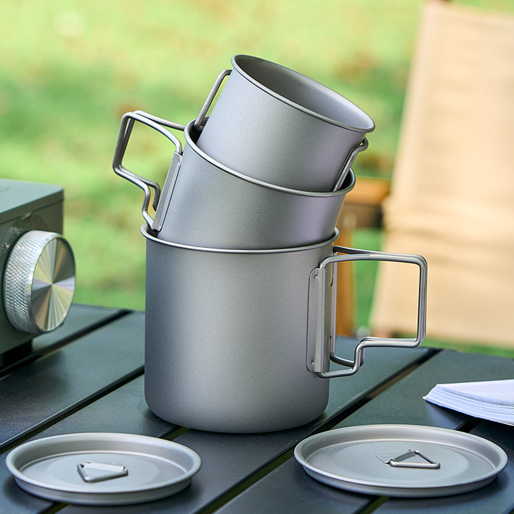 Custom Logo Camping Titanium Alloy Handle Mug | Premium Corporate Gifts and Custom Gifts