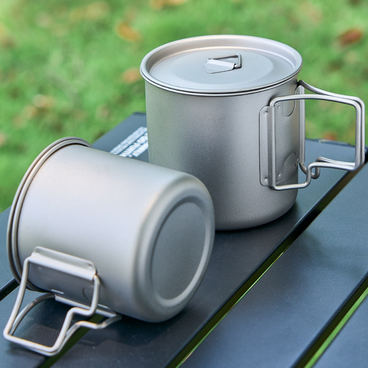 Custom Logo Camping Titanium Alloy Handle Mug | Premium Corporate Gifts and Custom Gifts
